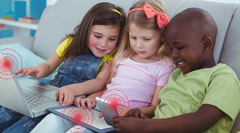 Harmful effects of excessive mobile or laptop usage around babies/ toddlers/ children